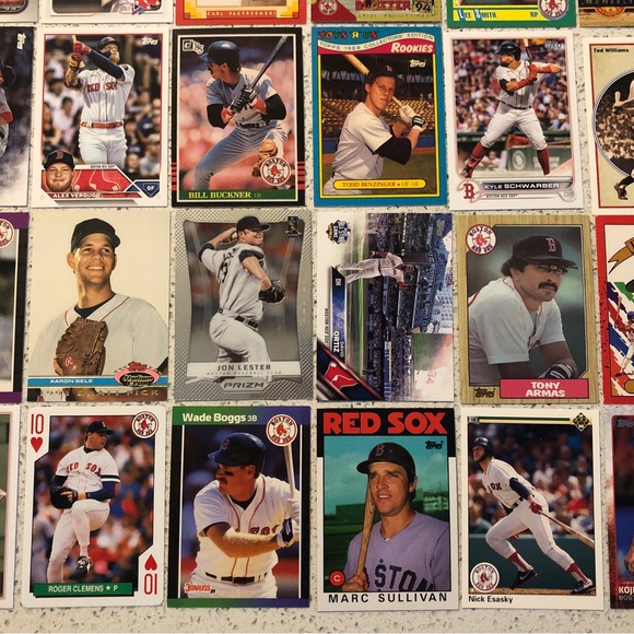 70 Boston Red Sox baseball cards Wade Boggs David Ortiz Sale Schwarber Clemens - Picture 6 of 10